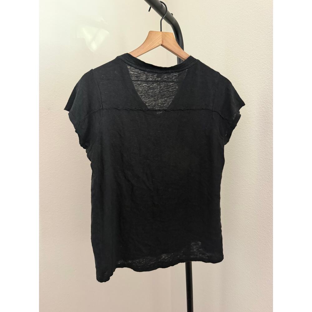 New Amo SWEETNESS V-NECK IN BLACK burnout shirt tshirt sz S small $150 - Picture 5 of 5